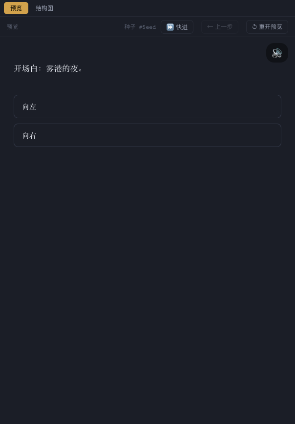 预览面板及快进、上一步、重开预览工具